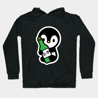 Penguin Bird Soju Korean Drink Funny Cute Korea Animal Lover Bambu Brand Hoodie